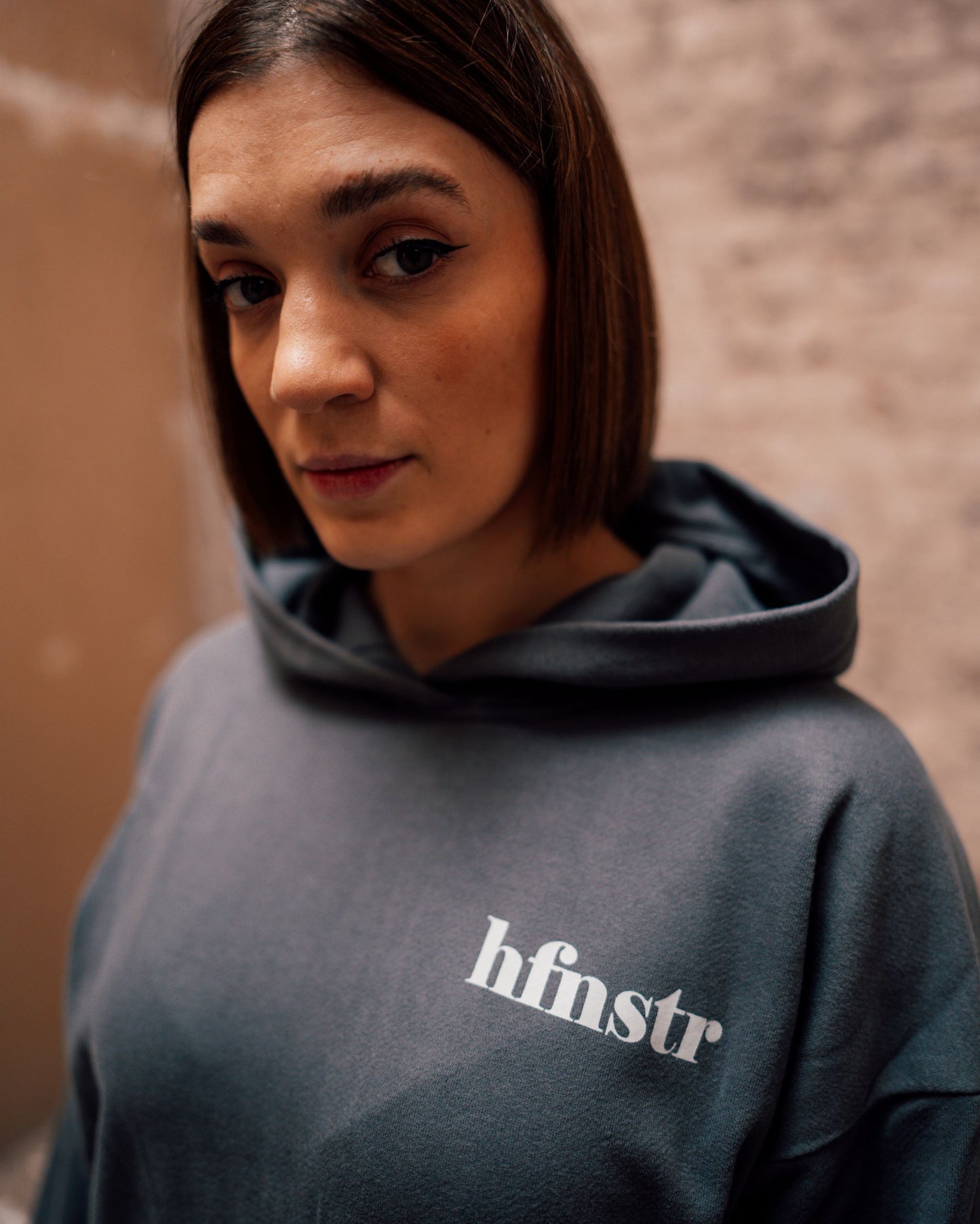Mädels Hoodie VI Oversize "hfnstr" dark grey