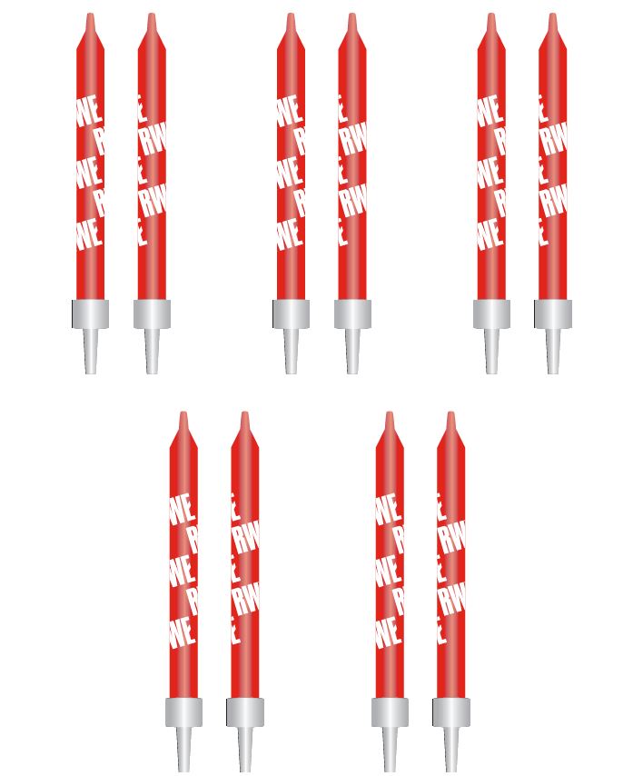 Geburtstagskerzen "RWE" 10er Set