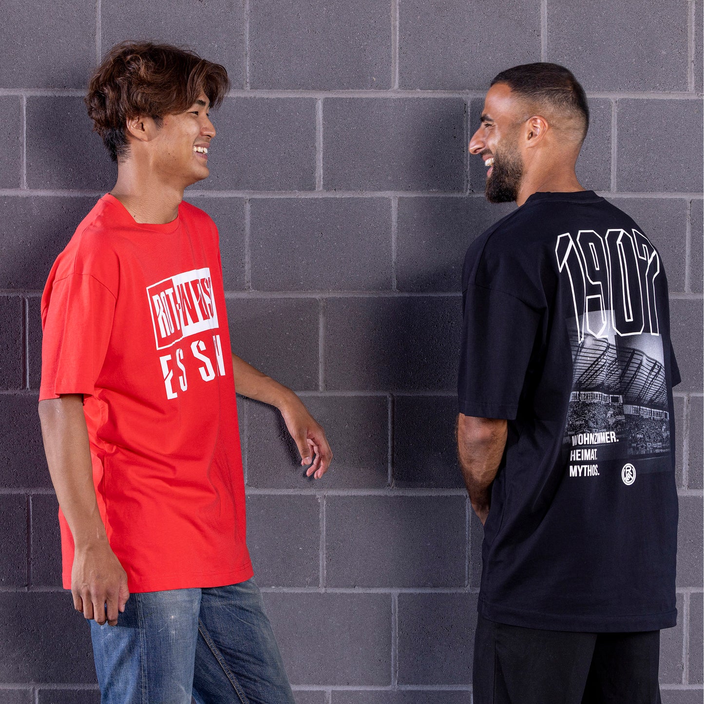 Kerle T-Shirt Oversize "Mono" red