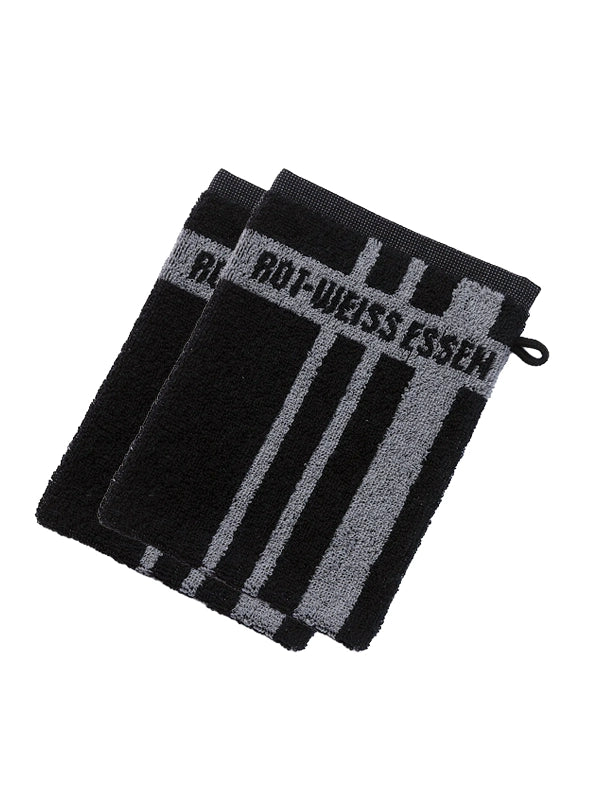 Waschhandschuh 2er-Set schwarz-grau