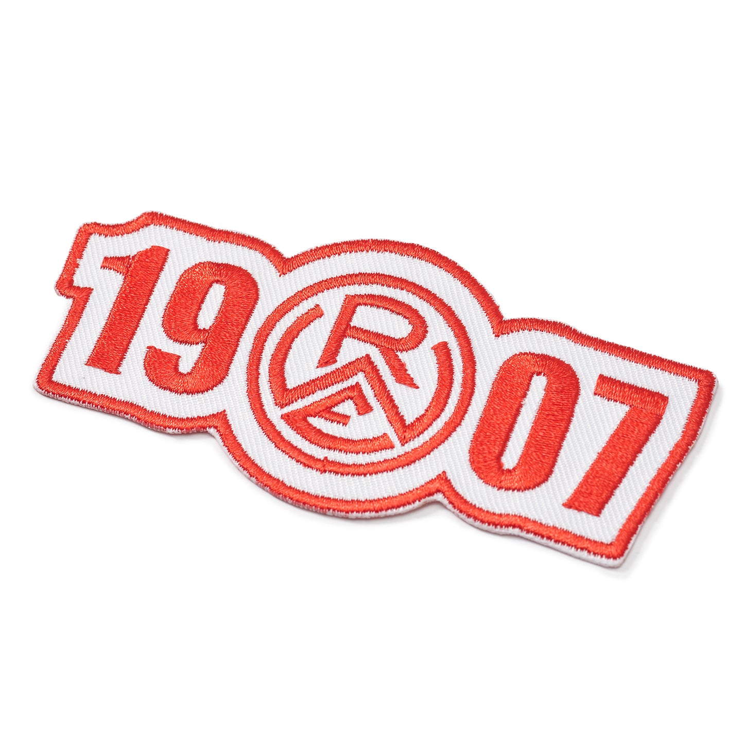 Aufnäher "1907" rot-weiss