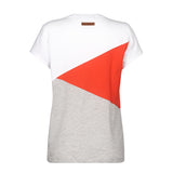 Mädels T-Shirt V "Willi" red-white-grey