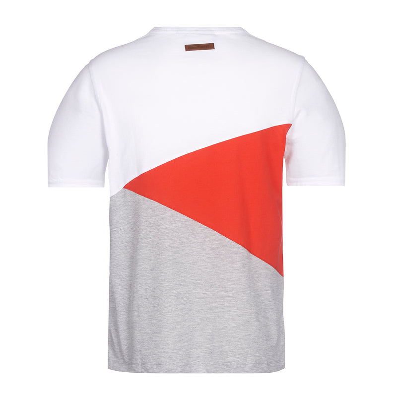 Kerle T-Shirt V "Willi" red-white-grey