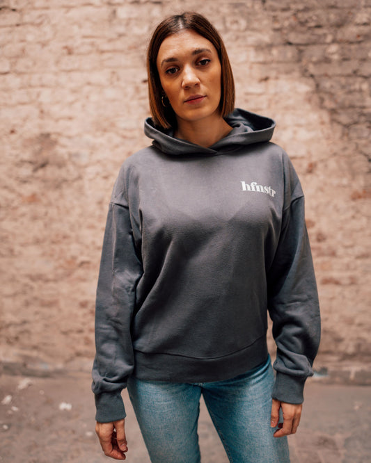 Mädels Hoodie VI Oversize "hfnstr" dark grey
