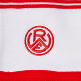 Schal mit schmalen Streifen und Logo "weiss"