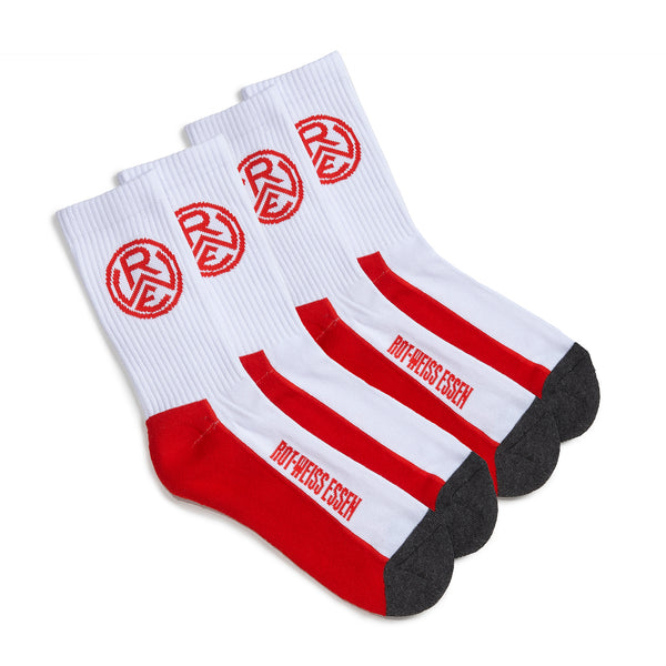 Sportsocken "Logo" rot-weiss 2er Set