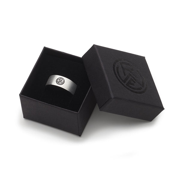 Mädels Ring "Logo" 9mm 925 Silber