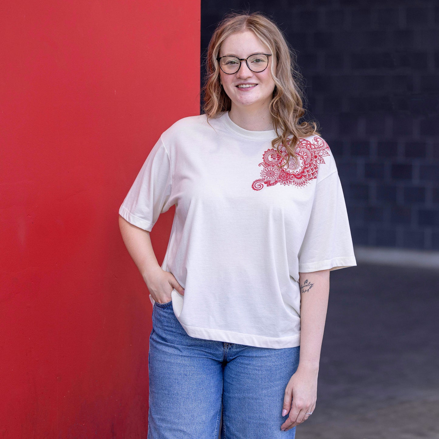 Mädels T-Shirt "Mandala" creme