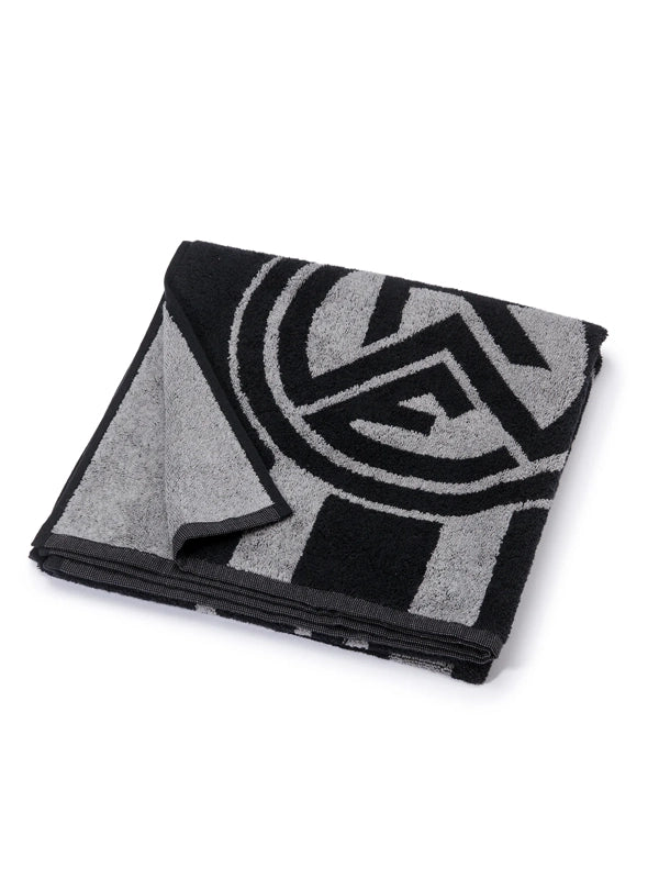Duschtuch schwarz-grau