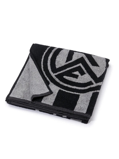 Duschtuch schwarz-grau