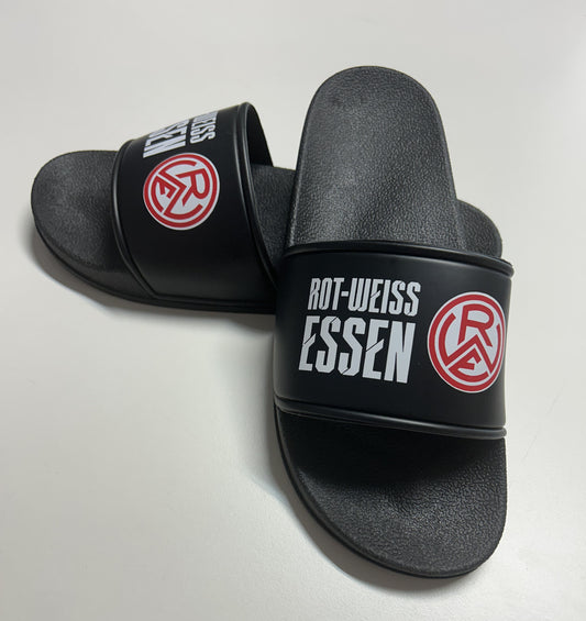 Badelatschen "Rot-Weiss Essen" schwarz