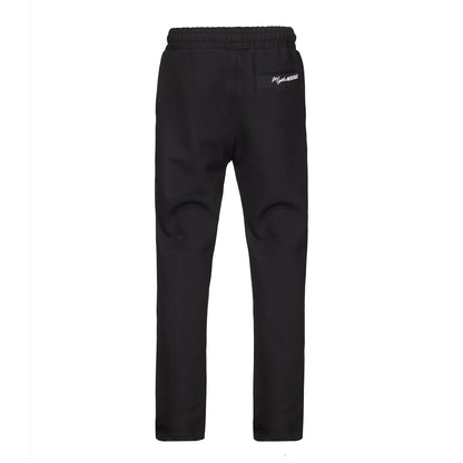 Rückansicht Style 2559 Hose "Mythos" schwarz, hinten rechts Leistentasche mit weißem "Mythos Hafenstrasse"-Druck