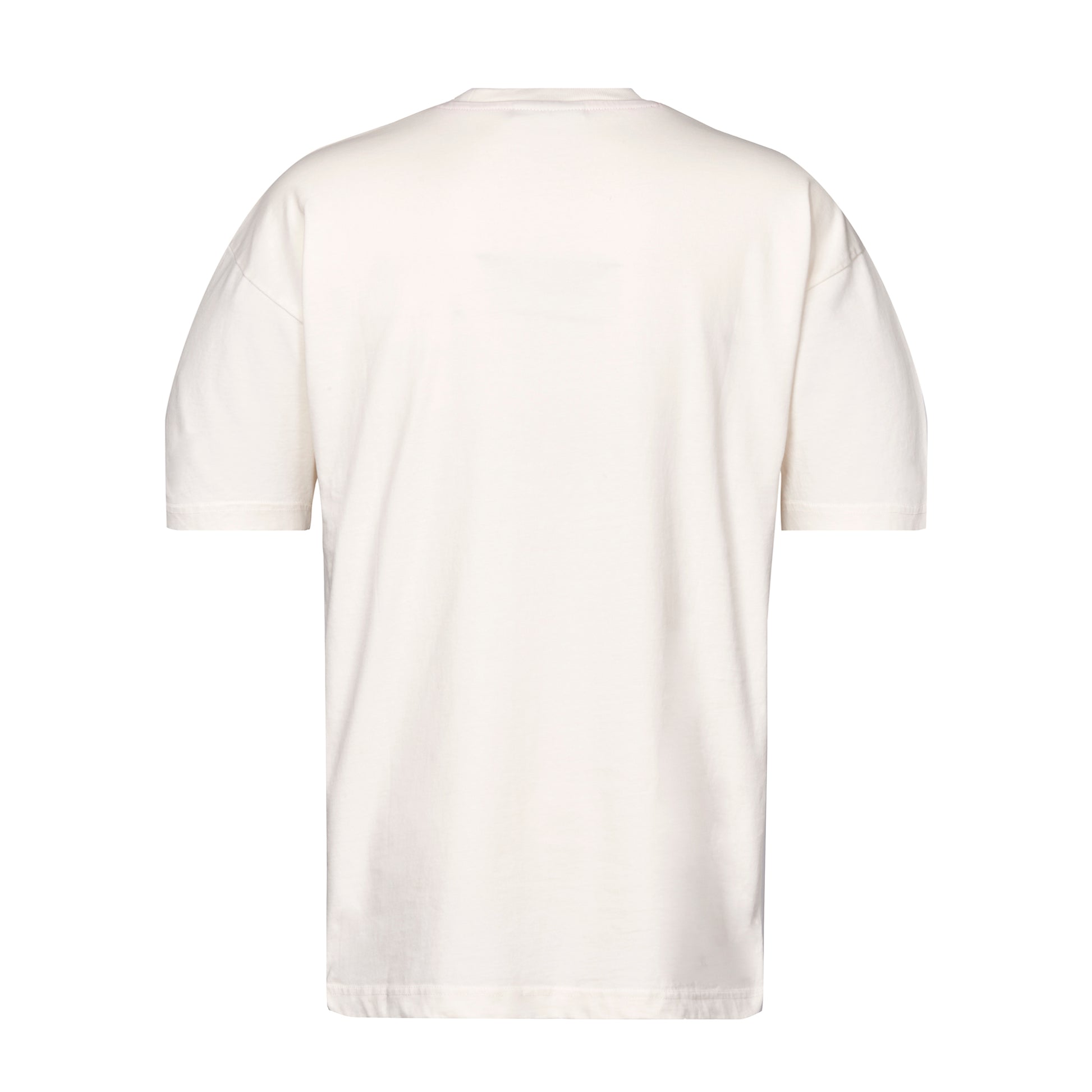 Cremefarbenes Oversize T-Shirt mit einem roten "Heimat seit 1907"-Druck mittig auf der Brust, inkl. Rot-Weiss Essen Logo