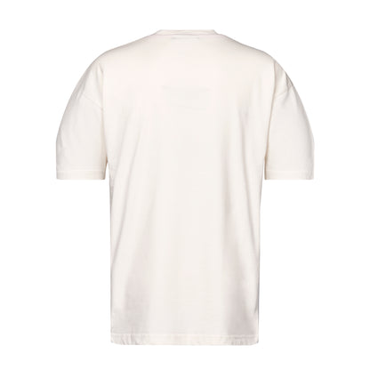Cremefarbenes Oversize T-Shirt mit einem roten "Heimat seit 1907"-Druck mittig auf der Brust, inkl. Rot-Weiss Essen Logo