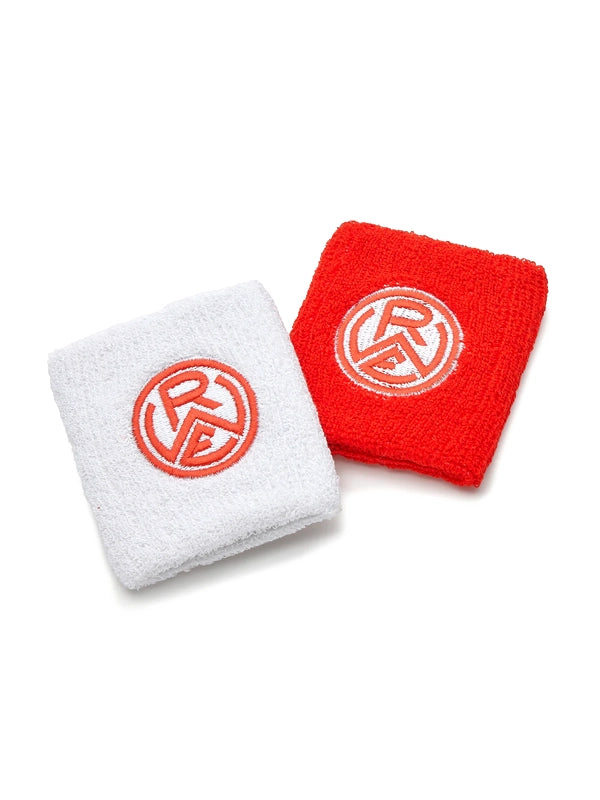 Schweißband Set rot-weiss