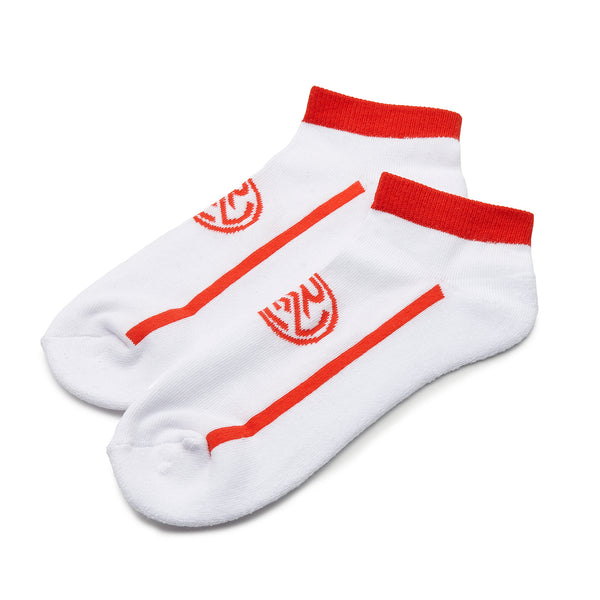 Sneakersocken "Logo" rot-weiss 2er Set