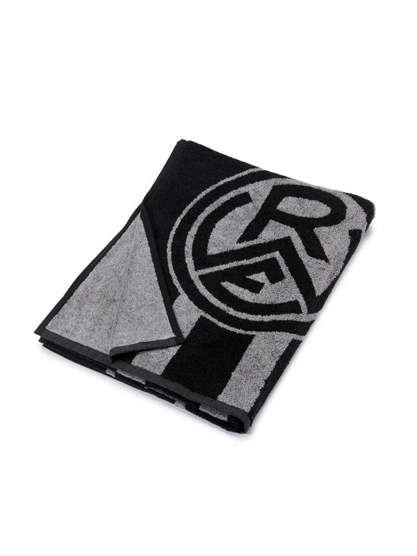 Badetuch schwarz-grau