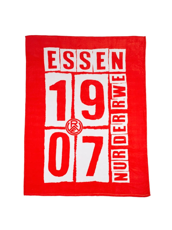 Fleecedecke "NUR DER RWE 1907" rot