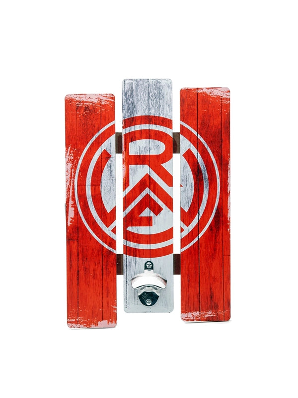 Holzschild + Öffner "RWE"