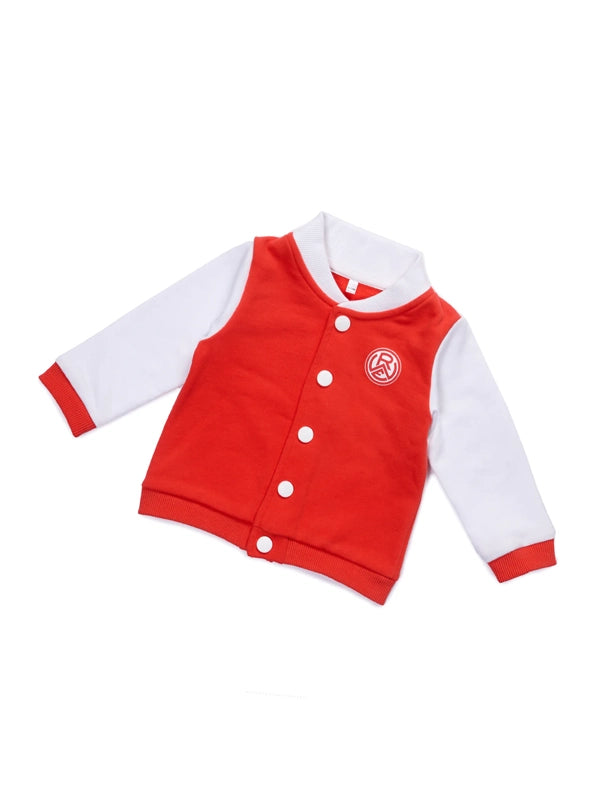Rotzige Collegejacke I "NUR DER RWE" red-white