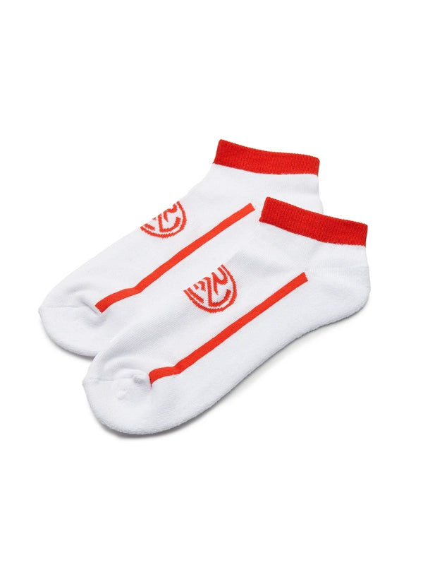 Sneakersocken "Logo" rot-weiss 2er Set