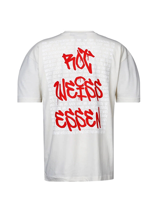 T-Shirt Oversize "aufe West" creme