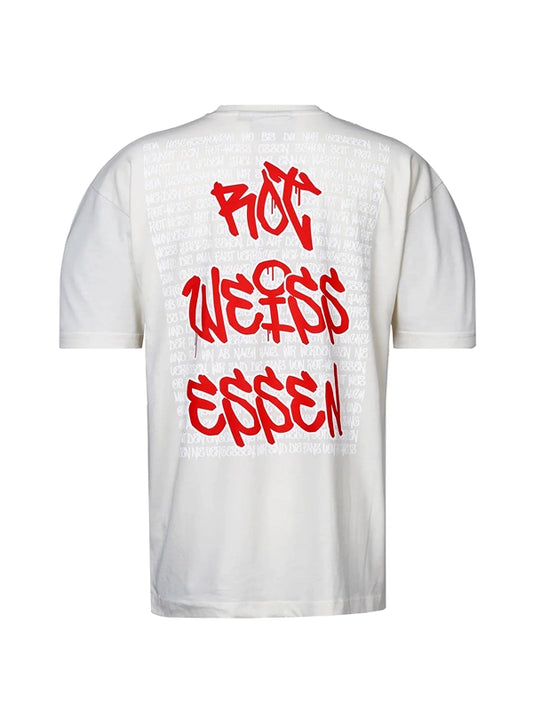 T-Shirt Oversize "aufe West" creme