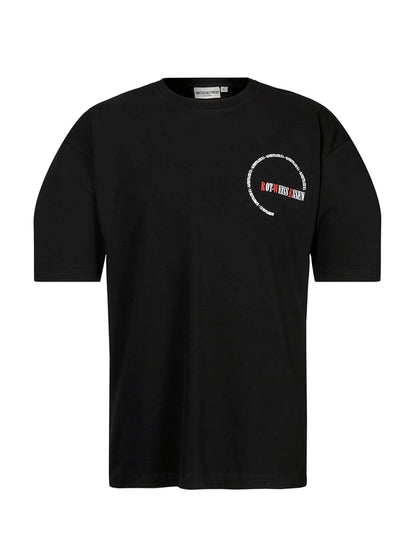 T-Shirt Oversize "beste Adresse" schwarz