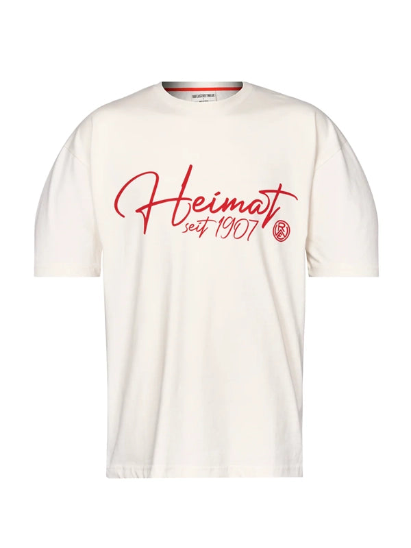 T-Shirt Oversize "Heimat" weiss-creme