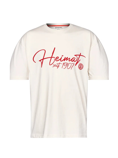 T-Shirt Oversize "Heimat" weiss-creme
