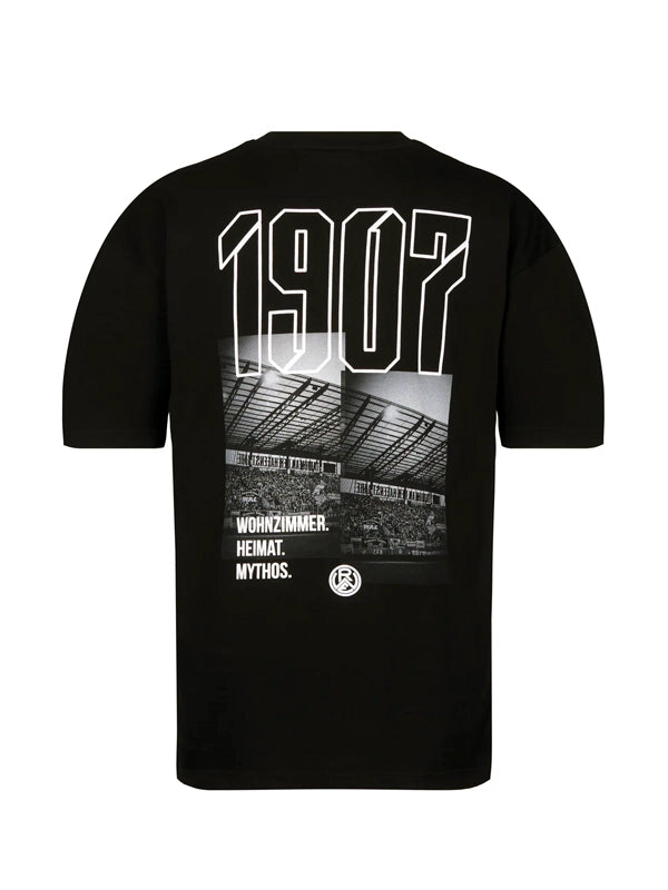T-Shirt Oversize "Spieltag" schwarz