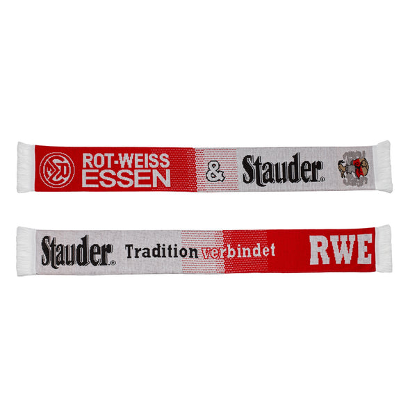Schal mit RWE und Stauder Logo und Schriftzug "Tradition verbindet"