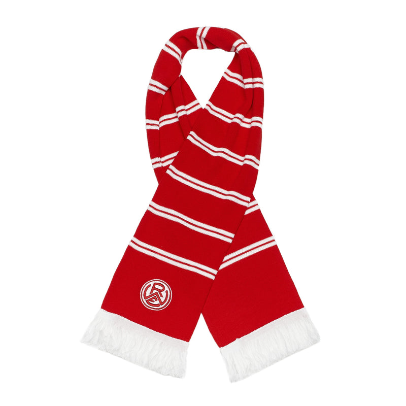 Schal mit schmalen Streifen und Logo "rot"